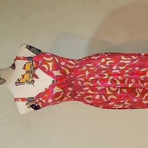 LASCANA red pink maxi dress. Size 6. Metal ring accent.